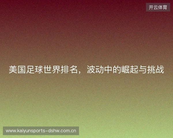 美国足球世界排名，波动中的崛起与挑战